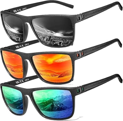 Perfectmiaoxuan Polarized sunglasses for men/women; Vintage/classic/elegant light frame; HD pilot lenses; Golf/driving/fishing/travel Eyewear