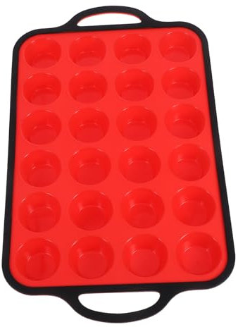 VALICLUD Telaio Da Forno Di Muffin Vassoio Teglia in Silicone Mini Teglia Per Muffin Stampo Per Ciambella Da Forno Di Fondente Per Cupcake Stampo Da Torta Rosso Ferro Da Stiro