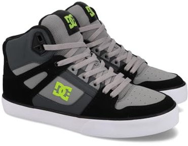DC Shoes Pure High-Top - Leather High-Top Shoes for Men - Leather High-Top Shoes - Men - Grey