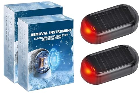 ZHUJIECAO 2PCS Cars Defroster, Electromagnetic Car Deicer, Car interference antifreeze device, Electromagnetic snow-melter, Windshield Defroster, Usb Rechargeable Portable, Deicer for Winter