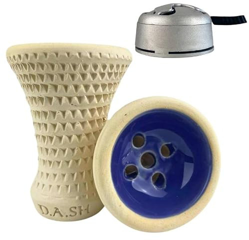 Pack de Cazoleta KHAOS con Gestor de calor Magnum para Cachimba - Fabricada con barro blanco y diseñada para potenciar al maximo la experiencia