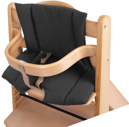 Coussin de siège de chaise haute pour bébé avec tissu en coton doux et base antidérapante Coussin de siège de bébé respirant pour la maison ou les voyages Coussins de chaise haute générale