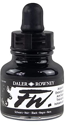 Daler-Rowney FW Ink, 29.5 ml, Black (India)