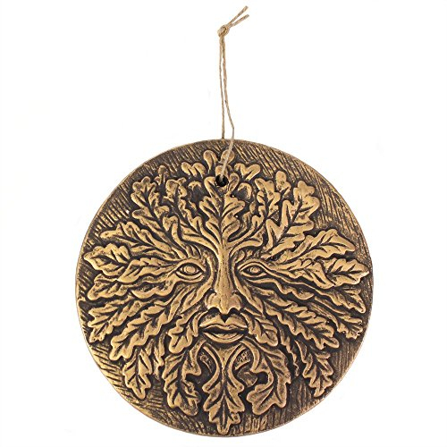 Something Different Wholesale Stunning Copper-Finished Circular Terracotta Plaque - 20cm x 20.5cm (1 Pc) - Man of the Woods Design - Perfect for Indoor & Outdoor Display