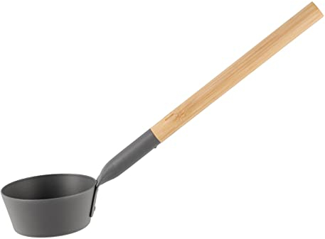 Rento - Paleta para sauna, cuchara, cuchara de sauna - aluminio, bambú - gris - 43 cm