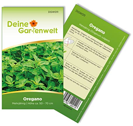Oregano Mehrjährig Samen - Origanum vulgare - Oreganosamen - Kräutersamen - Saatgut für 200 Pflanzen
