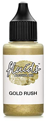 Octopus 30ml Fluids Alcohol Ink GOLD RUSH, Tinta al alcohol para Fluid Art y Resin Art, oro metálico