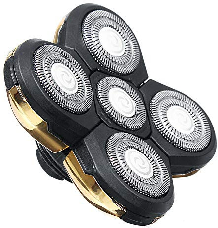 Lames de Rechange Pour Rasoir,Tête Rasoir 5 Têtes faciles à Installer Rasoir électrique Flottant Barbe Tondeuse à Cheveux Pratique Universel Double Anneau Lame Rasage Remplacement