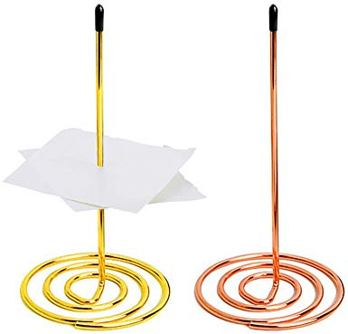 Soporte Recibos Escritorio, 2 Piezas Factura Titular, Pincho Notas, Titular Recibo, Acero Inoxidable, Antideslizante, Estable, Para Oficinas, Hogares, Restaurantes, Factura, Recibo, Cobrador Facturas