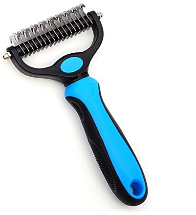 smartelf Pet Grooming Brush, Professional Dematting Comb for Dogs Cat Undercoat Rake Dog Stripping Dematting Tool for Cats Removes Pet Loose