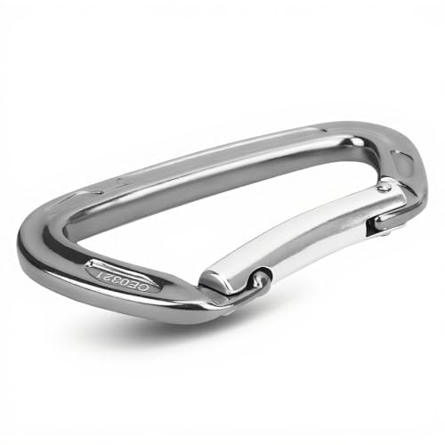 Mousqueton de Camping en Aluminium Ultra-Résistant 2000 kg, Multifonction pour Escalade et Loisirs, Sécurité et Fiabilité, Gris