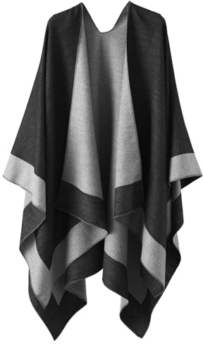 colornival Poncho da Donna Invernale Scialli Avvolgenti Caldo Sciarpa da in Maglia Mantello alla Moda Indossabile Coperta Lungo Cardigan Maglione Cappotti