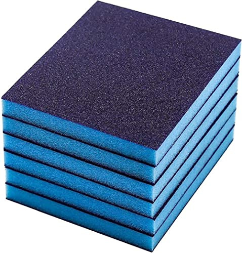 Woltersberger® 20 stycken dubbelsidiga slipsvampar P60 Medium 98 x 120 mm för våt slipning och torrslipning slipplatta slippovandel