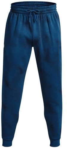 Under Armour Rival Fleece Printed Joggers Pantaloni, (426) Blu Varsity / / Bianco, M Uomo