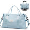 BAGAIL Travel Duffel Bag, Weekender Bags, Overnight Gym Carry On Tote Bag with Wet Pocket, Hospital Mom Bag for Labor and Delivery - Light Blue