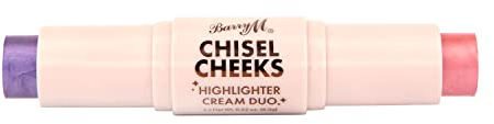 Barry M Chisel Cheeks Highlighter Cream Duo, Shade Lilac/Pink