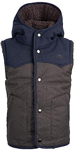 Trespass Kids Padded Gilet with Hood Reversible Teddy Fleece Obtain