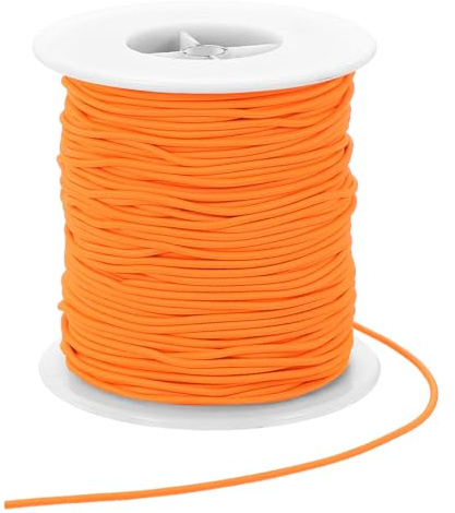 PATIKIL Stretchigt snöre för armband 70 m/70 m, 2 mm elastiskt snöre för smyckestillverkning, halsband, pärlor och hantverk, gör-det-själv, orange