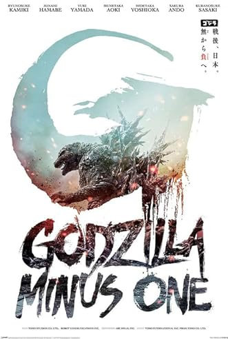 Pyramid International Godzilla Minus One, Affiche de Film Japonais, 61x92cm, Style Artistique