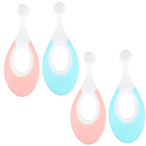 PENIKOKO Cepillo de Dientes para Bebés de Cerdas Suaves, 4 Piezas, Material Pp Pbt Ligero y Cómodo para Limpiar Dientes y Proteger Encías