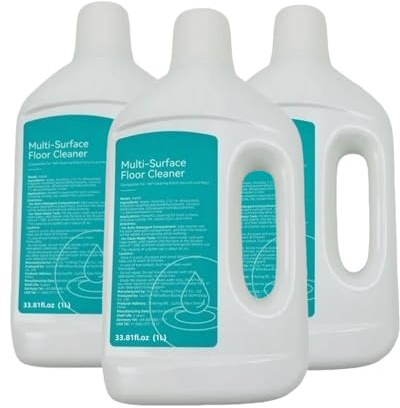 Solution de nettoyage du sol compatible avec Dreame X50 Ultra X40 Ultra L40 Ultra X30 W10/W10 Pro/L10s Ultra/S10 /S10 PRO/S10 Plus Aspirateur robotique, 1000mL, 3-Pack