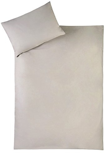 Julius Zöllner 85001 40540 - Bettwäsche Uni, Größe: 100x135 cm / 40x60 cm, uni taupe