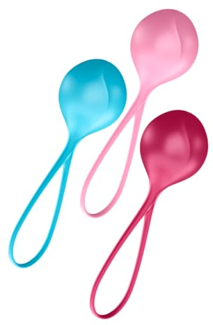 Satisfyer Training Balls | Liebeskugeln | Beckenboden-Trainer für Frauen | Kegel Bälle 3er Set | Beckenbodentraining Spielzeug | Hochwertiges Silikon | Für intensiveren Sex | Sexspielzeug
