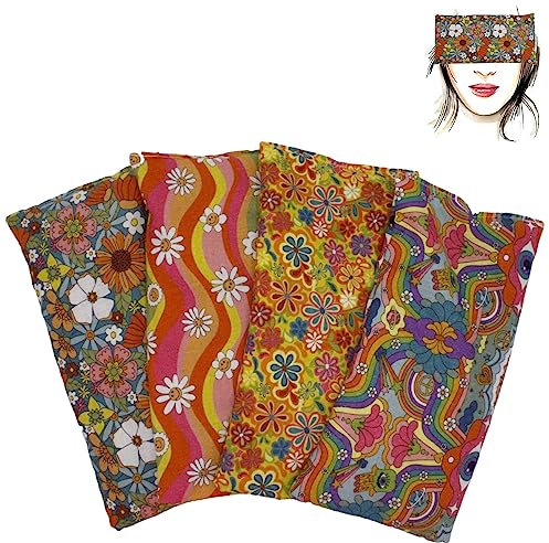 Augenkissen yoga Pack 4 - Hippie | Lavendel Samen und Reis | Yoga, Meditation, Entspannung, für Ihre Augen ..