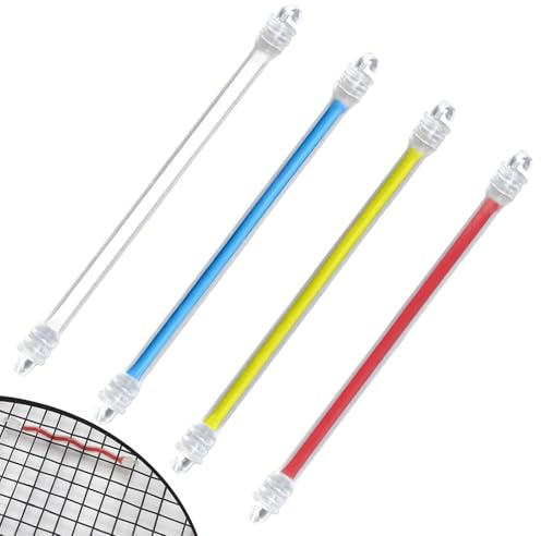 Dorugage Tennis vibrationsdämpare – vibration tennis racketdämpare | 4 x tillbehör, flexibla silikonabsorberande verktyg för fladdermussträngdämpning