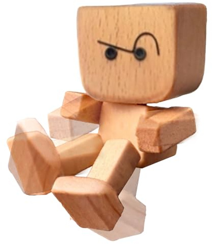 Figura de hombre de madera oscilante, para hombre agitando decoraciones de automóviles – Estatua divertida para cumpleaños, viajes, camión, sedán, dormitorio, consola, oficina, vehículo o scooter casa