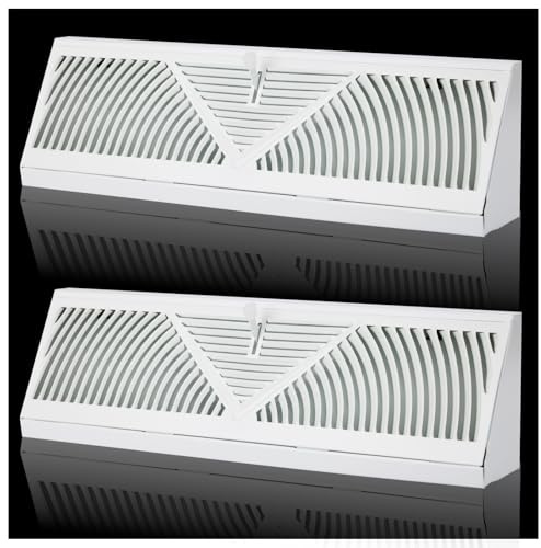 2PK 18 inch Baseboard Register Vent for 18Duct,Baseboard Vent Cover
