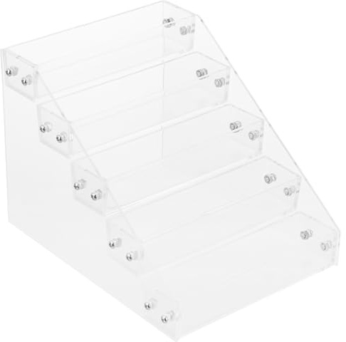 GAROZATION Acryl Nagellackregal 5 Schichtig Transparent Nagellack und Lipgloss Organizer Aufbewahrung für Maniküre und Kosmetik