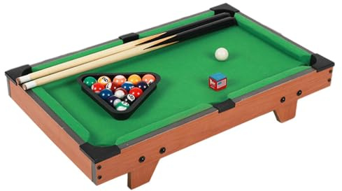 LIXSAZSE Mini tavolo da biliardo interattivo, gioco apprezzato da bambini e adulti, con struttura in legno resistente, che può essere posizionato sul tavolo o sulla scrivania per giocare a biliardo