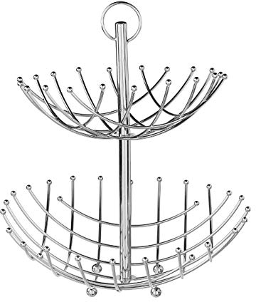 SG Secret de Gourmet Obstschale auf 2 Etagen – Edel & originell – Farbe Grau