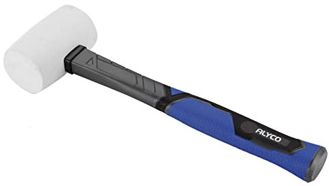 Alyco - Maza de Goma Blanca con Mango de Fibra de Vidrio, 455 gr - 196787