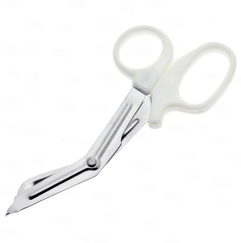 YNR Paramedic VET EMT EMS Trauma Scissors Nurses Utility Bandage Fire Rescue First Aid Medical Scissors CE - White, 5.5 Inches