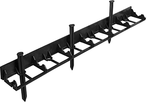 sarcia.eu geoBORDER Bordura per aiuole, Recinzione per aiuole, Prati e ciottolato, bordura per Giardino plastica + 3 Chiodi di Fissaggio Ogni Metro (8 metri, 4.5 cm)