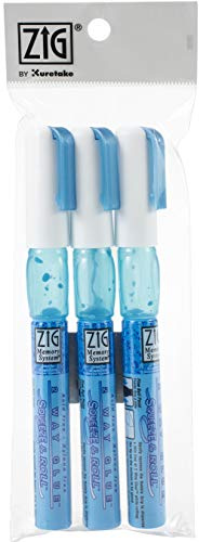 KURETAKE ZIG CORPORATION Zig Stylo à colle 2 voies SQZ/RLL 3P, presser et rouleau, taille unique