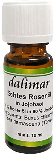 Dalimar Echtes ätherisches Rosenöl 10% in Jojobaöl