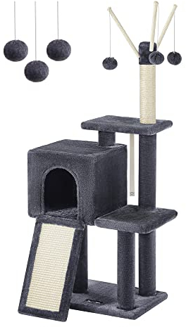 FEANDREA Árbol de Gatos, Torre de Juegos, Gatito, Gris Antracita PCT143G01