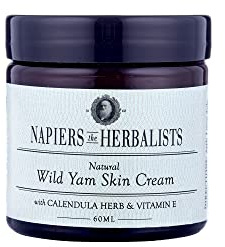 Napiers Vegane Wild Yam und Ringelblumencreme – natürliche Linderung bei Wechseljahren und Perimenopause Symptome und trockener Haut – 60 ml (parfümfrei)