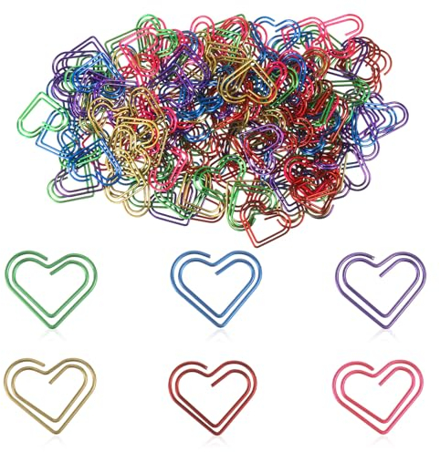 150 StüCk BüRoklammern, BüRoklammern Herz Motiv Bunt BüRoklammern BüRobedarf BüRoklammer Schreibwaren BüRoklammer Heimgebrauch BüRoklammer