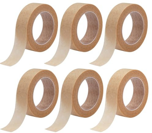 6 Rollen Mikroporen Band, 1.25cm x 9.1m Atmungsaktives Nasenband, Micropore Tape Selbstklebender Verband, Klebeband Wimpernverlängerung, Micropore Band Flexibles, Nasentape Wasserfest (Hautfarbe)