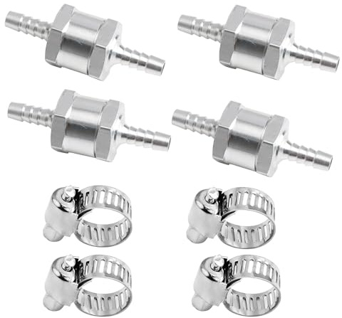 NIYATA Gasolja backventil, backventil 6 mm, 8 mm, 10 mm, 12 mm, bränsleskyddsventil för diesel och diesel, för bilar, båtar och yachter