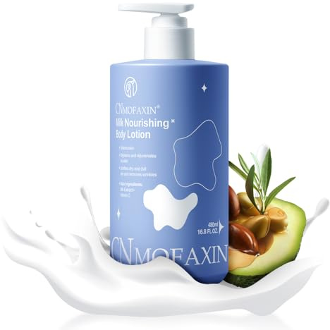Milk Nourishing Body Lotion 480ml - Deep Hydration & Skin Brightening with Vitamin C & Avocado Oil - Moisturising Skin Care for Dry, Dull Skin on Hands, Face, Feet & Body - Hydrating Lotion