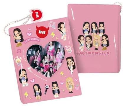 Postkartenbinder mit Schlüsselbund Album Fotokartenhalter Buch Mini Fotoalbum 40 Taschen (BABYMONSTER)