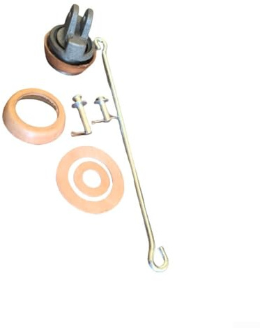 ZAMETTER Hand Pump Piston Type 75 Cast Iron Leather Sleeve Seal Kit Piston Rod Pins Washers Water Pump Parts Repair Accessories Pumps Plunger Assembly Spare Parts for Handle Garden Pumps(C)