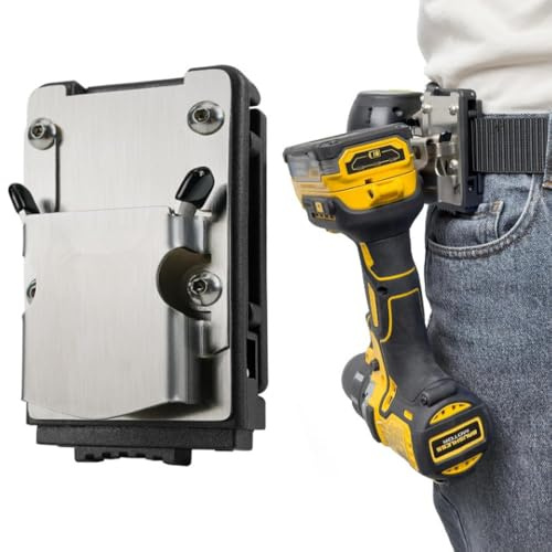 Gürtel-Werkzeughalter mit Clip, geeignet für Schlagbohrmaschinen, Akku-Bohrschrauber-Holster. Gürtelhalterung für Akkuschrauber, Schlagbohrer, Nagelpistolen, Maßbänder und andere Werkzeuge.