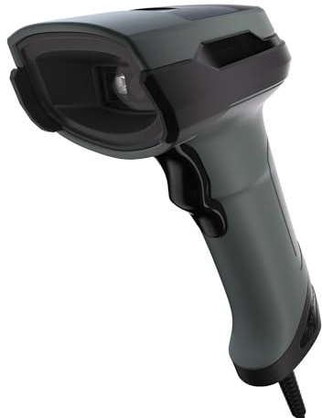 Safescan 330 W streckkodsskanner för skanning av 1D och 2D streckkoder – handskanner för skadade och färgade koder – skanner med USB-kabel – Plug & Play QR-kodsskanner – inklusive stativ