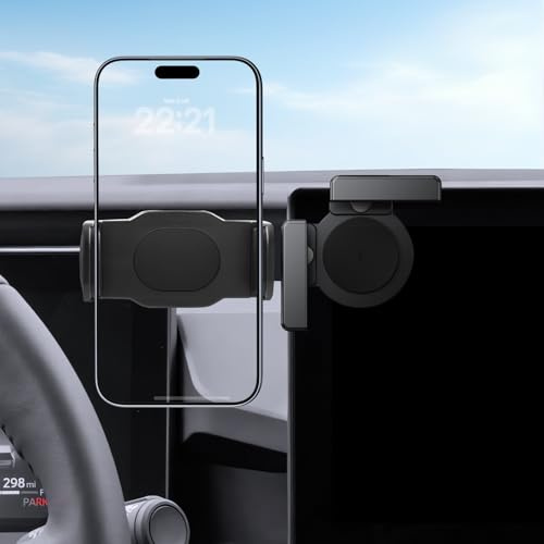 WEIPIN Biltelefonhållare med fjäderarm för Toyota RAV4 2023 2024 2025 10,5 tums instrumentbräda 360° roterbar bil smartphone-hållare för iPhone, Samsung, Android-telefoner och mer